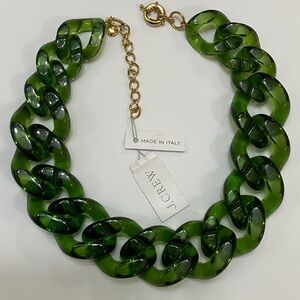 J. Crew Emerald Green Chain Necklace
